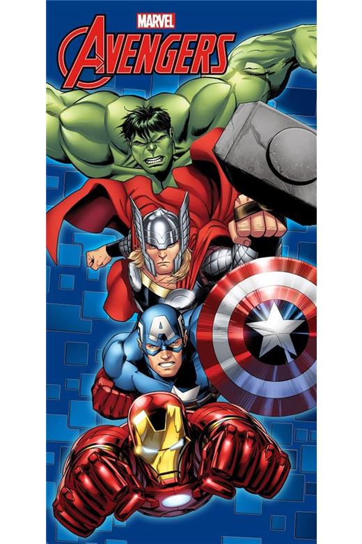 Πετσέτα Θαλάσσης Quick Dry Marvel Avengers 052 70X140 Blue 100% Microfiber