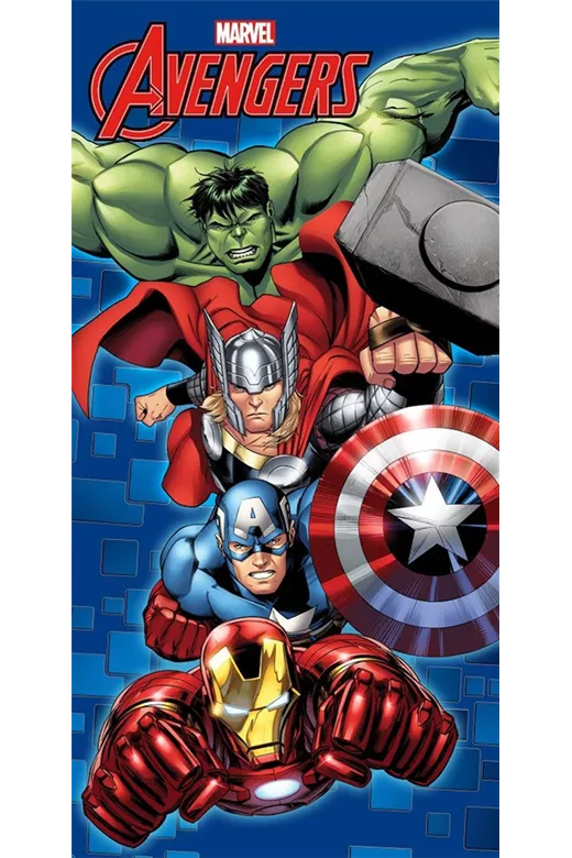 Πετσέτα Θαλάσσης Quick Dry Marvel Avengers 052 70X140 Blue 100% Microfiber