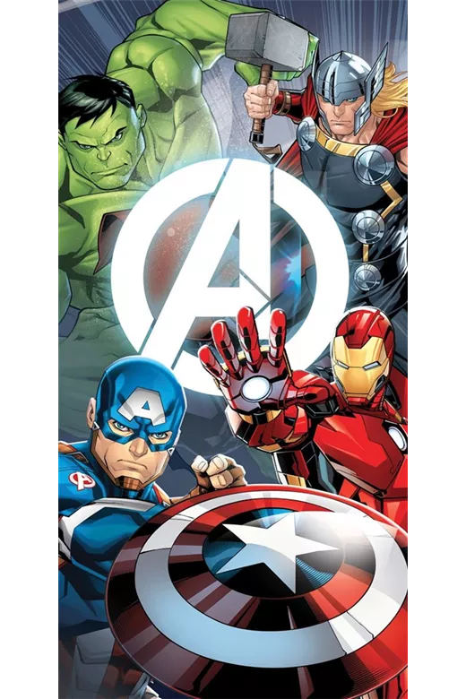 Πετσέτα Θαλάσσης Quick Dry Marvel Avengers 553 70X140 White 100% Microfiber