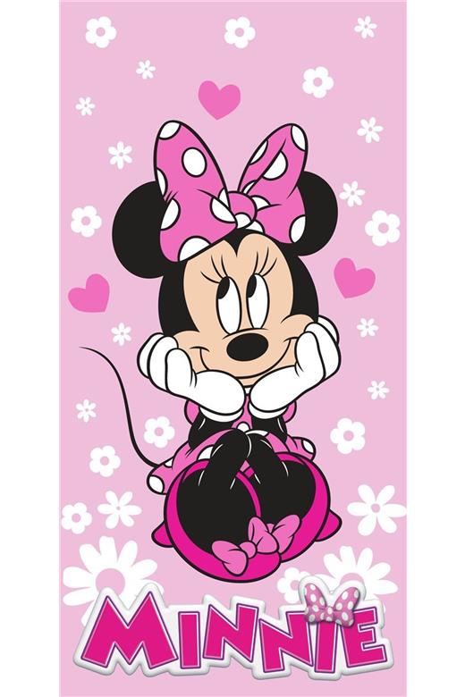 Πετσέτα Θαλάσσης Quick Dry Disney Home Minnie 543 70X140 Baby Pink 100% Microfiber