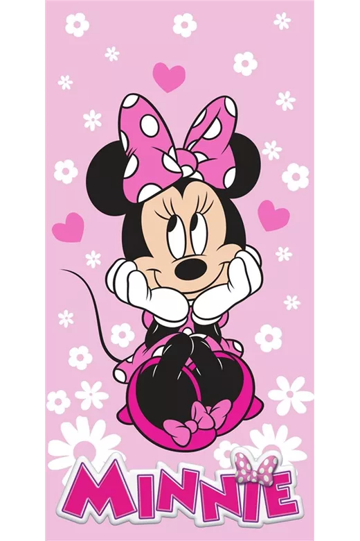 Πετσέτα Θαλάσσης Quick Dry Disney Home Minnie 543 70X140 Baby Pink 100% Microfiber