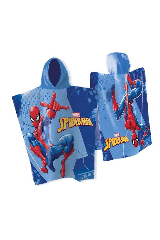 Πόντσο Θαλάσσης Quick Dry Marvel Spider-Man 538 50X100 Sky Blue-Blue 100% Microfiber