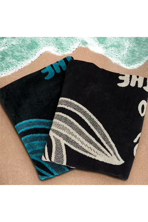LINO ΠΕΤΣΕΤΑ ΘΑΛΑΣΣΗΣ BEACH TIME BLACK-PETROL 86X160