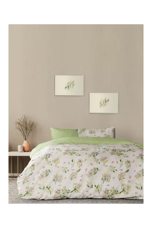 Κουβερλί βαμβακερό Flor Beige
