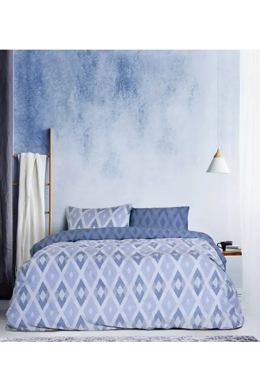Κουβερλί βαμβακερό Rombus Blue