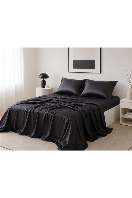 Σετ σεντόνια bamboo 300TC (270cm x 290cm) σκούρο γκρί