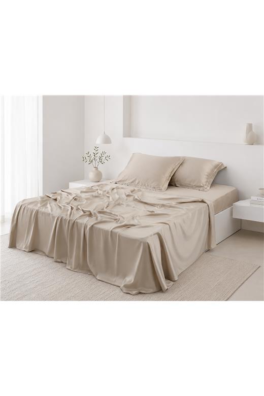 Σετ σεντόνια bamboo 300TC (270cm x 290cm) μπέζ