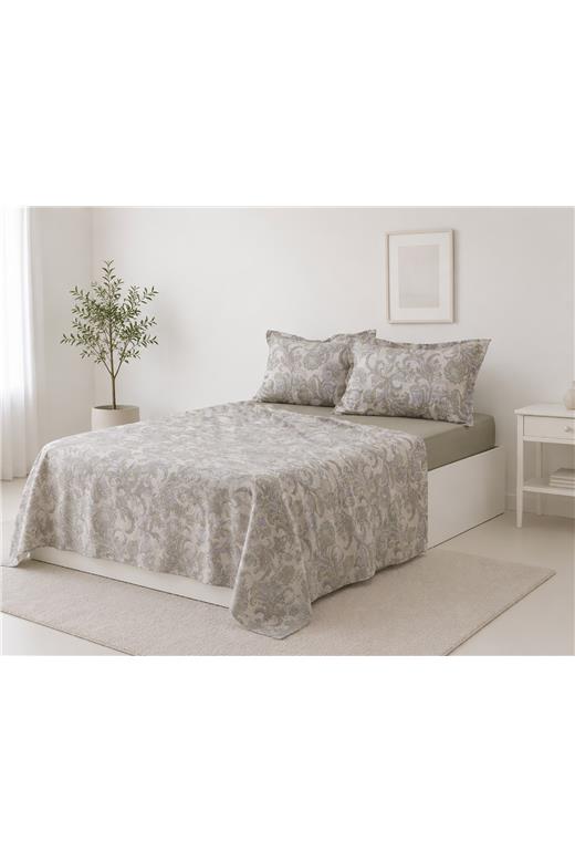 Σετ σεντόνια βαμβακερά 200TC (160cm x 200cm + 35cm) nobilis