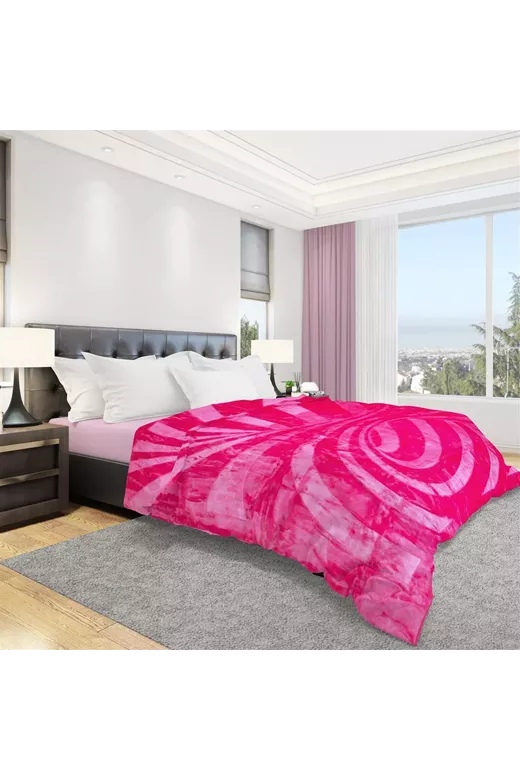 ΚΟΥΒΕΡΤΑ  ΑΝΑΓΛΥΦΗ  160X220 ΦΟΥΞΙΑ Polyester