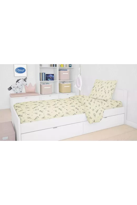 ΣΕΝΤΟΝΙΑ ΕΜΠΡΙΜΕ ΣΕΤ 3 τεμ kids Birds 16 160Χ240 Ecru Flannel cotton 100%