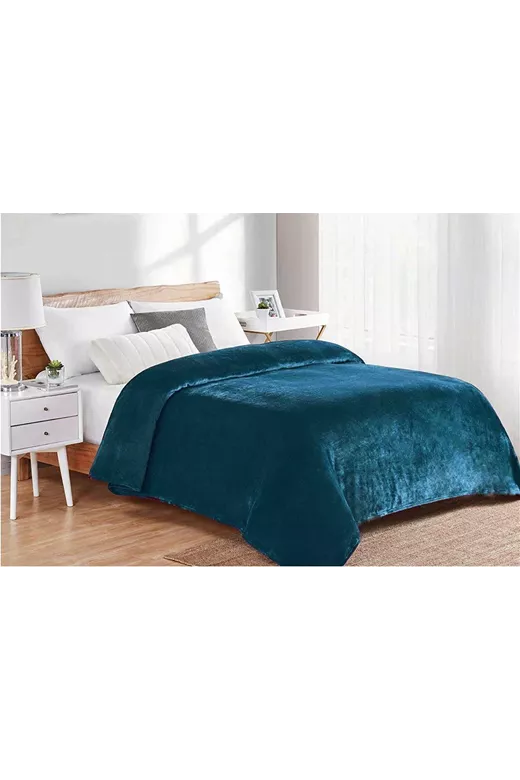 ΚΟΥΒΕΡΤΑ CORAL FLEECE Polyester 220X240 Μονόχρωμη 03 Petrol