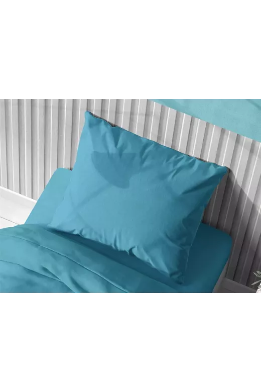 ΜΑΞΙΛΑΡΟΘΗΚΗ Solid 493 50X70 Turquoise Cotton 100%