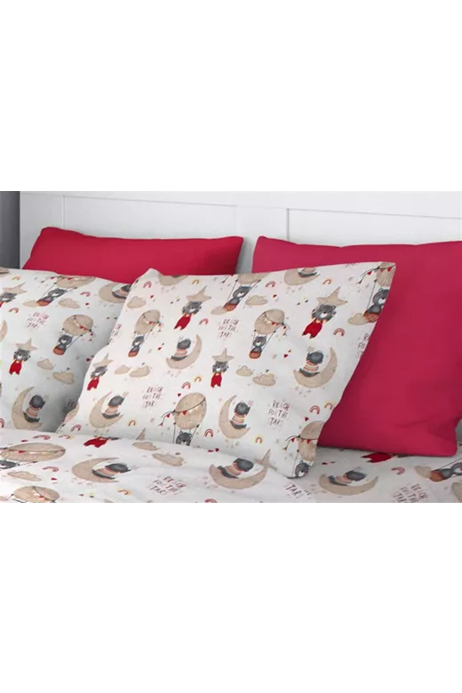 ΜΑΞΙΛΑΡΟΘΗΚΗ ΕΜΠΡΙΜΕ kids Reach the stars 190 50X70 Beige Cotton 100%
