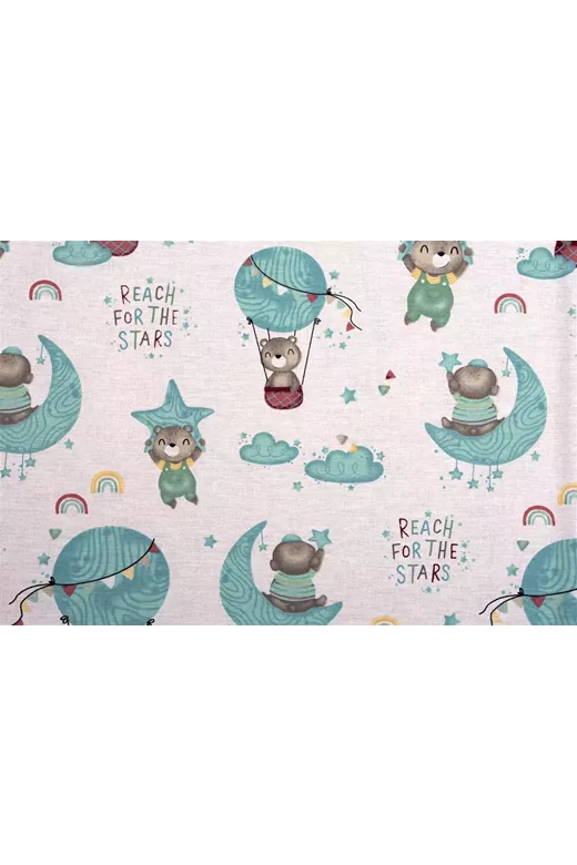 ΠΑΝΑ ΧΑΣΕΣ bebe Reach the stars 192 80X80 Green Cotton 100%