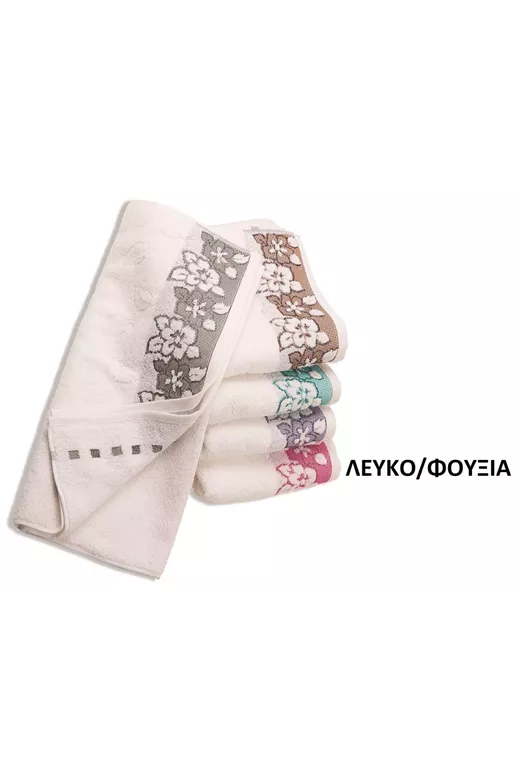 ΠΕΤΣΕΤΑ ΖΑΚΑΡ ZERO TWIST ΕΡΑΤΩ 70X140 ΛΕΥΚΟ/ΦΟΥΞ Cotton 100%