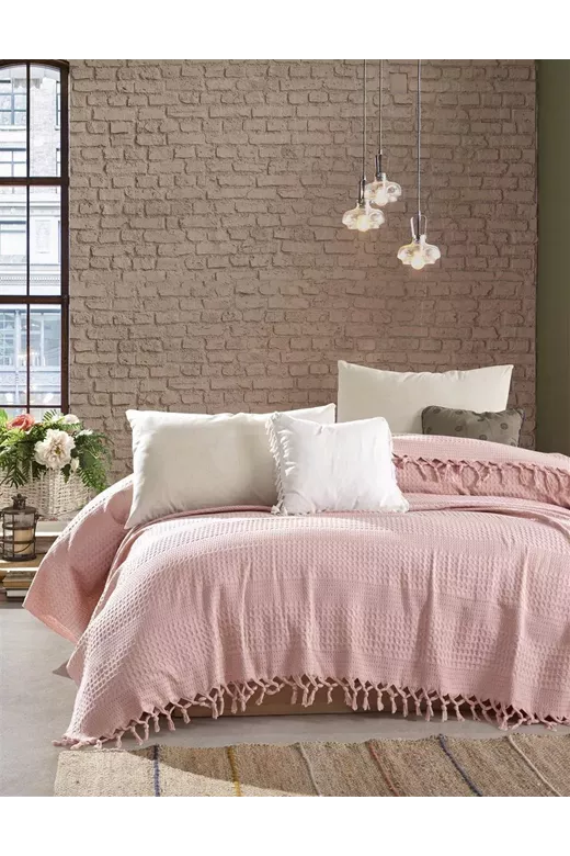 ΚΟΥΒΕΡΤΑ ΠΙΚΕ Dobby 220Χ240 Cashmere Pink Cotton 100%