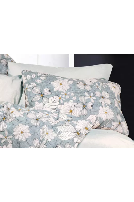 ΜΑΞΙΛΑΡΟΘΗΚΗ ΕΜΠΡΙΜΕ Ήρα 425 50X70 White-Denim Blue Cott/Pol 70/30