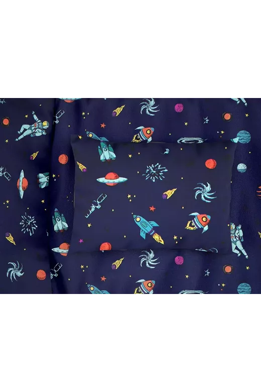 ΜΑΞΙΛΑΡΟΘΗΚΗ ΕΜΠΡΙΜΕ kids Space 189 50X70 Blue Cotton 100%