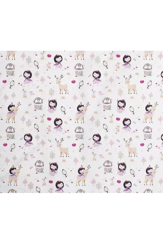 ΠΑΝΑ ΧΑΣΕΣ bebe Lily & Deer 179 80X80 White-Pink Cotton 100%