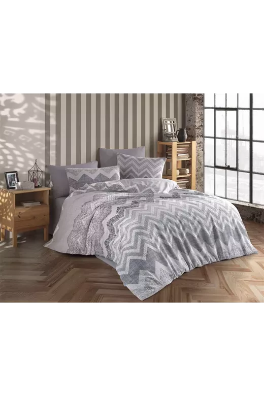 ΣΕΝΤΟΝΙΑ ΕΜΠΡΙΜΕ ΣΕΤ 4 τεμ Αθηνά 405 220X240 Grey Cott/Pol 70/30