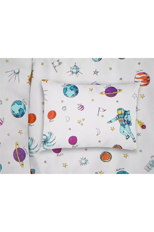 ΜΑΞΙΛΑΡΟΘΗΚΗ ΕΜΠΡΙΜΕ kids Space 188 50X70 White Cotton 100%