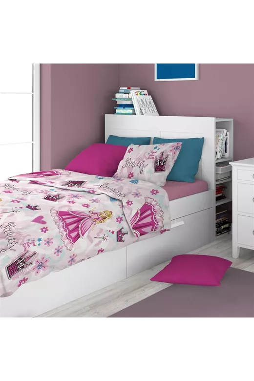 ΣΕΝΤΟΝΙΑ ΕΜΠΡΙΜΕ ΣΕΤ 3 τεμ kids Princess 390 160X240 Pink 70/30 Cott/Pol
