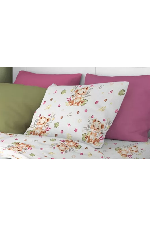 ΜΑΞΙΛΑΡΟΘΗΚΗ ΕΜΠΡΙΜΕ kids Lion Cub 530 50X70 Beige 100% Cotton