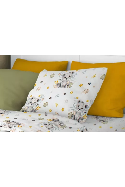 ΜΑΞΙΛΑΡΟΘΗΚΗ ΕΜΠΡΙΜΕ kids Lion Cub 531 50X70 Grey 100% Cotton