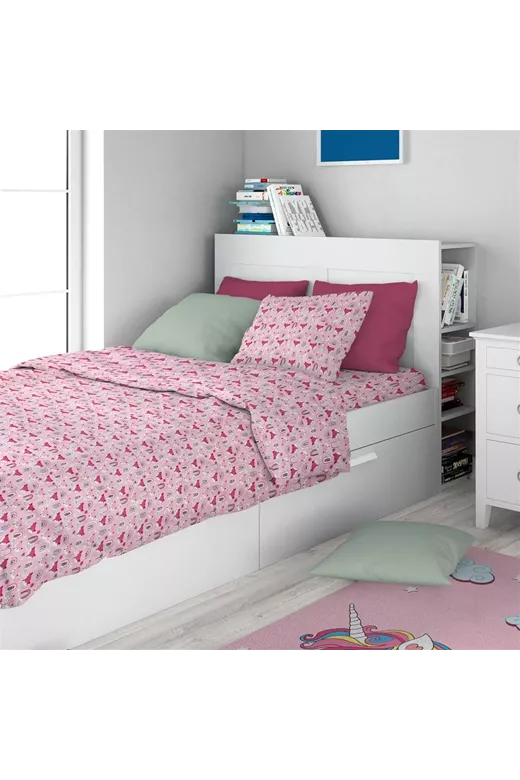 ΣΕΝΤΟΝΙΑ ΕΜΠΡΙΜΕ ΣΕΤ 3 τεμ kids Fox 525 160X240 Pink 100% Cotton