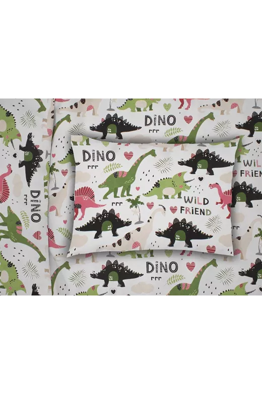 ΜΑΞΙΛΑΡΟΘΗΚΗ ΕΜΠΡΙΜΕ kids Dinosaur 518 50X70 Multi-Colour 100% Cotton