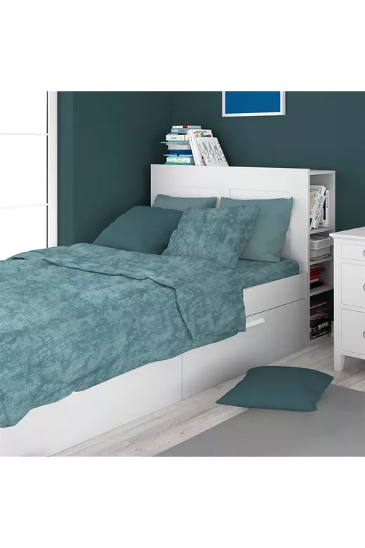 ΣΕΝΤΟΝΙΑ Σετ 2 τεμ Premium Shadow 616 160X240 Petrol 100% Cotton