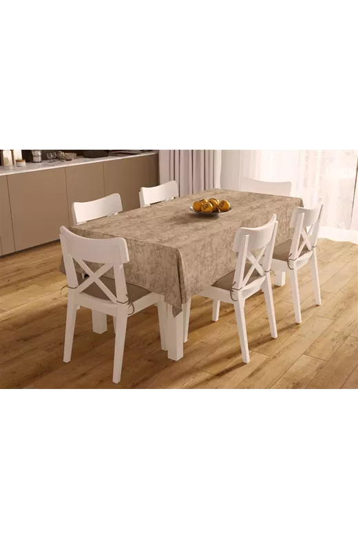 ΤΡΑΠΕΖΟΜΑΝΤΗΛΟ ΑΛΕΚΙΑΣΤΟ 140X180 Panama Shadow Brown 70/30 Cott/Pol