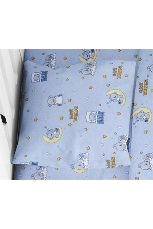ΜΑΞΙΛΑΡΟΘΗΚΗ ΕΜΠΡΙΜΕ bebe Sweet Dreams 551 35X45 Sky Blue 100% Cotton