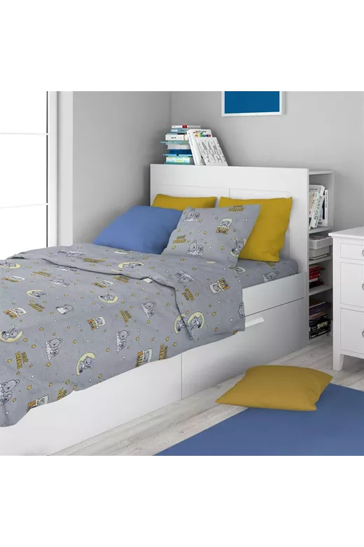 ΣΕΝΤΟΝΙΑ ΕΜΠΡΙΜΕ ΣΕΤ 3 τεμ kids Sweet Dreams 552 160X240 Grey 100% Cotton