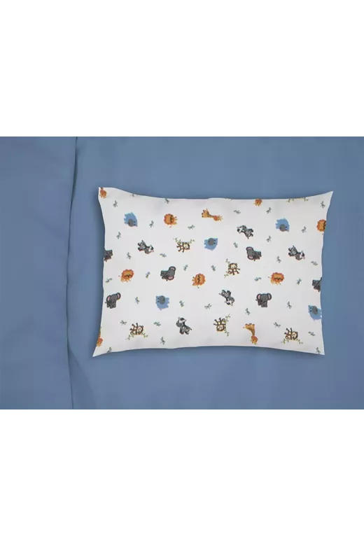 ΜΑΞΙΛΑΡΟΘΗΚΗ ΕΜΠΡΙΜΕ kids Zoo 29 50X70 White 100% Cotton Flannel