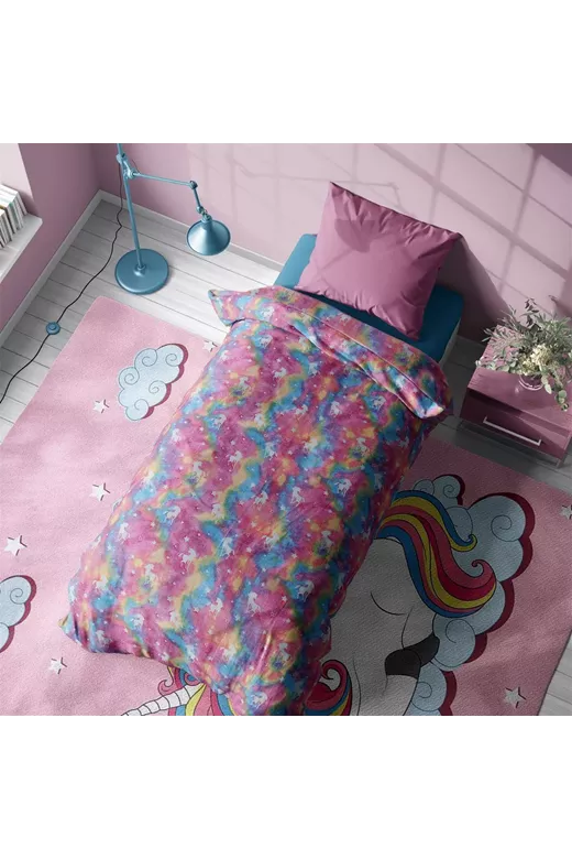 Κουβέρτα Fleece φωσφορίζουσα Unicorn 160X220 100% Polyester