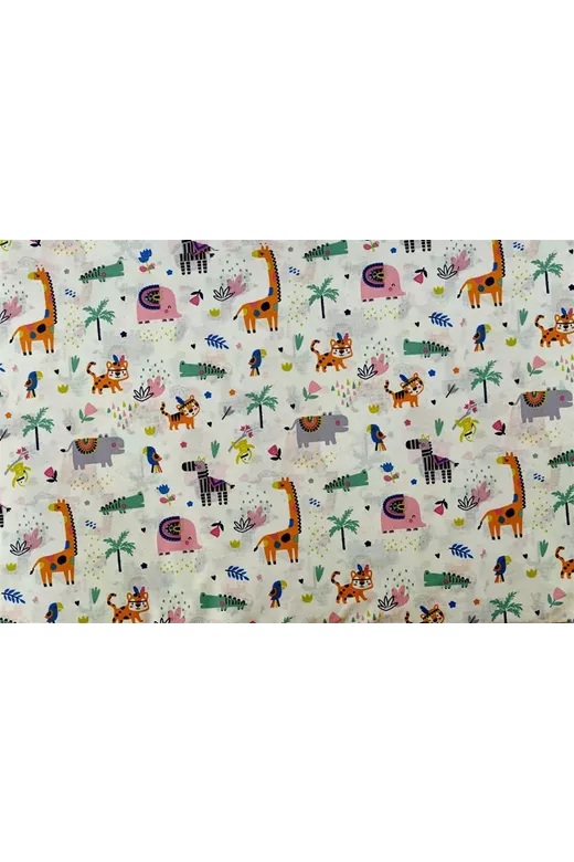 ΣΕΝΤΟΝΑΚΙ ΛΙΚΝΟΥ bebe Zoo 556 80X110 White-Multi 100% Cotton