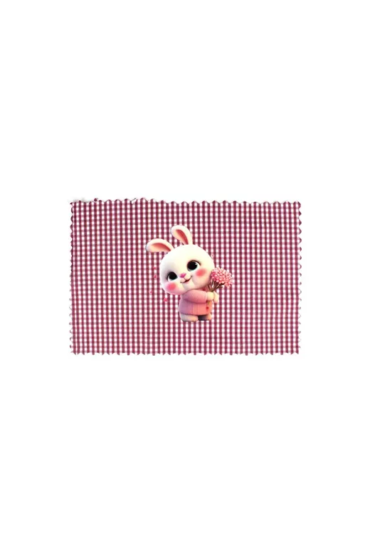 Σουπλά Φαγητού bebe Cute Bunny 37 35X50 Μπορντό Υφασμάτινο