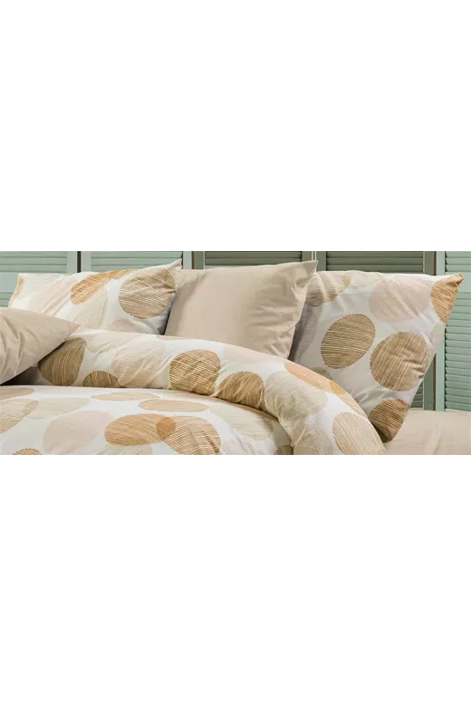 Μαξιλαροθήκη Εμπριμέ Κοραλία 465 50X70 Beige 70/30 Cott/Pol