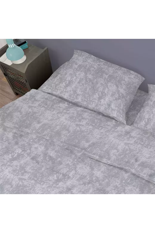 Σεντόνι 1 τεμ Premium Shadow 621 160X240 Light Grey 100% Cotton