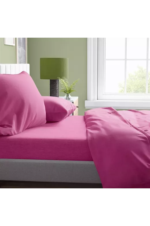 Σεντόνι 1 τεμ Solid 499 220X240 Fuchsia 100% Cotton
