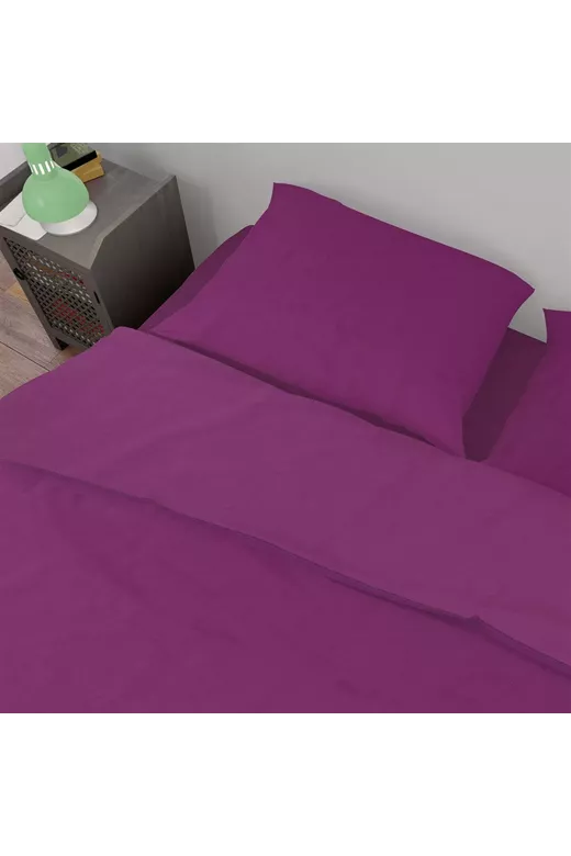 Σεντόνι 1 τεμ Solid 501 160X240 Dark Magenta 100% Cotton