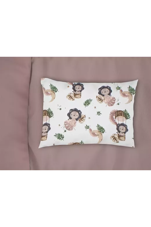 Μαξιλαροθήκη Εμπριμέ kids Lion 532 50X70 Beige 100% Cotton