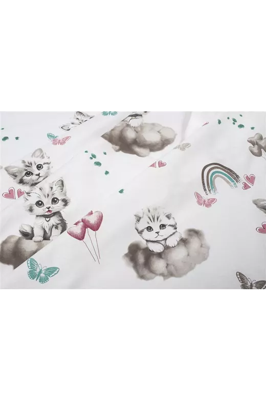 Σεντονάκι Λίκνου bebe Kitten 560 80X110 Petrol 100% Cotton