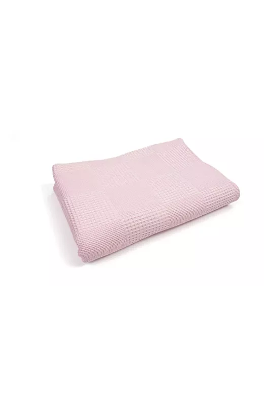Κουβέρτα Πικέ bebe Μονόχρωμη 120X150 Ροζ 100% Cotton