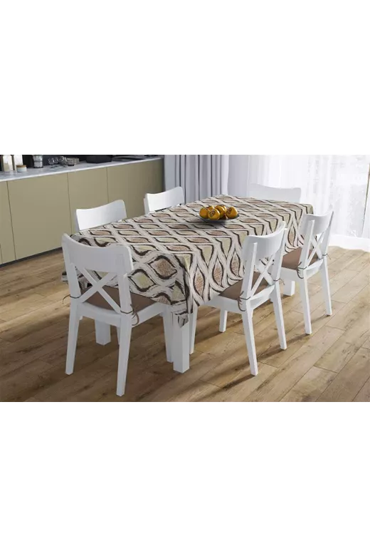 Τραπεζομάντηλο Αλέκιαστο 140X180 Cyclops 460 Beige 70/30 Cott/Pol