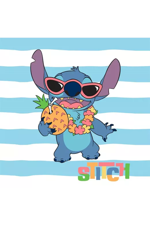 Λαβέτα Νηπιαγωγείου Disney Home Lilo & Stitch 79 30X30 Sky Blue 100% Polyester