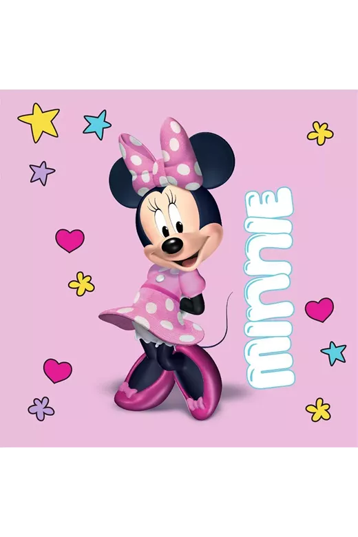 Λαβέτα Νηπιαγωγείου Disney Home Minnie 78 30X30 Pink 100% Polyester