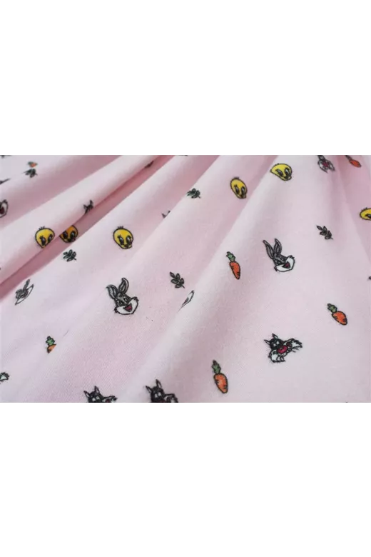 Πάνα Φανέλα bebe Looney Tunes 39 80X80 Pink 100% Cotton Flannel