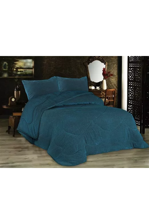 Κουβερτοπάπλωμα Popcorn Fleece 700 gsm 1950 Petrol 220Χ240 100% Polyester
